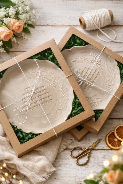 HEBREW HOME BLESSING COSY POTTERY ART PLATE