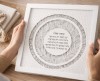 HEBREW HOME BLESSING ELEGANT PAPERCUT WALL ART 